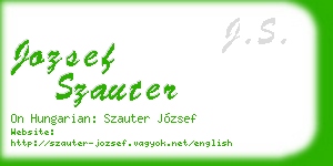 jozsef szauter business card