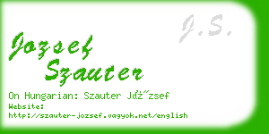 jozsef szauter business card